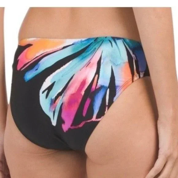 Nike Swim NWT Sz L Pacific Blue Fitted Crop Top & La Blanca Prism Palm Buttom - Picture 7 of 8